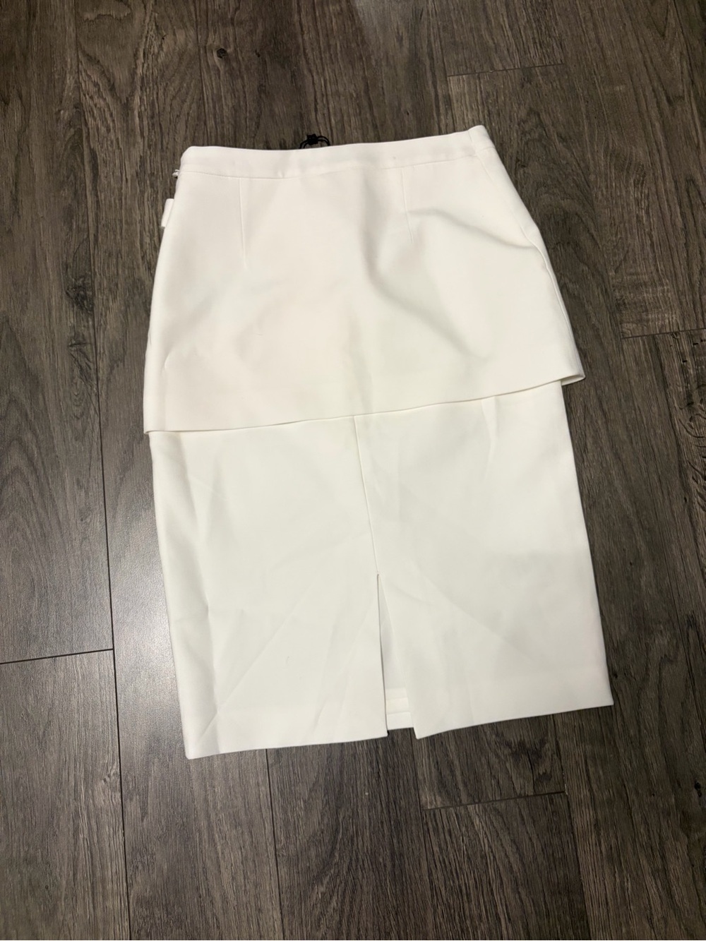 Dayna White Asymmetrical Wrap Pencil Skirt - Women's image 6